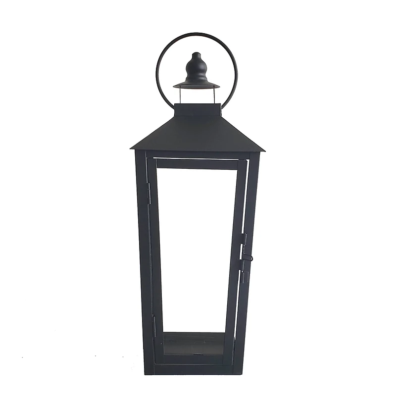 15.7" Black Metal Lantern by Ashland®