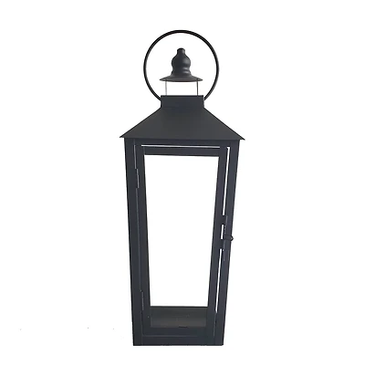 15.7" Black Metal Lantern by Ashland®
