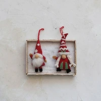 Hello Honey® Handmade Wool Felt Gnome Ornament Set with Applique