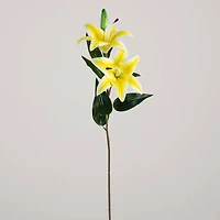 31" Yellow Lily Flower Stems, 3ct.
