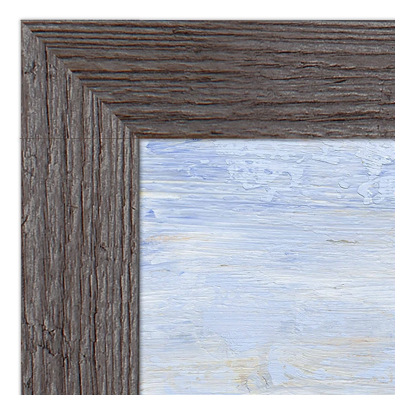 Rough Abstract Landscape 20" x 30" Western Gray Framed Print