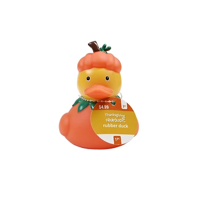 4" Pumpkin Rubber Duck by Creatology™