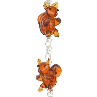 Brown Lampwork Glass Squirrel Beads by Bead Landing™