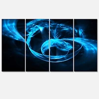 Designart - Fractal 3D Circled Blue Waves