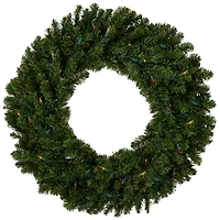 30" Pre-Lit Christmas Artificial Canadian Pine Wreath