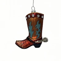 4.75" Cowboy Boot Glass Ornament by Ashland®