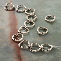 Silver Metal Heart Beads, 10mm by Bead Landing™