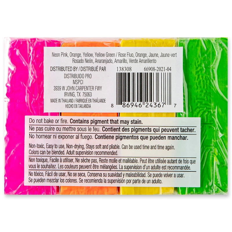 12 Pack: Neon Plastalina Modeling Clay Set by Craft Smart®