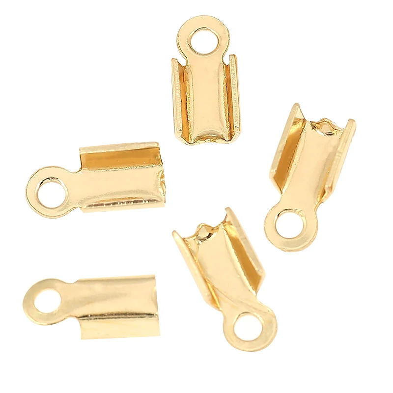 9.5mm Gold Folding End Crimps, 56ct. by Bead Landing™