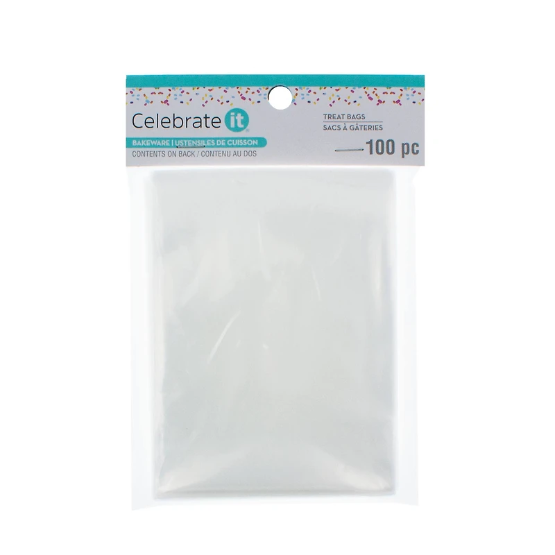 4" Clear Rectangle Treat Bags by Celebrate It®, 100ct.