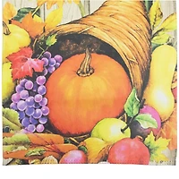40" Cornucopia & Flowers Autumn Harvest Garden Flag
