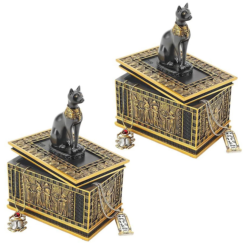 Design Toscano 6" Royal Bastet Egyptian Box, 2ct.