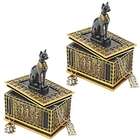 Design Toscano 6" Royal Bastet Egyptian Box, 2ct.