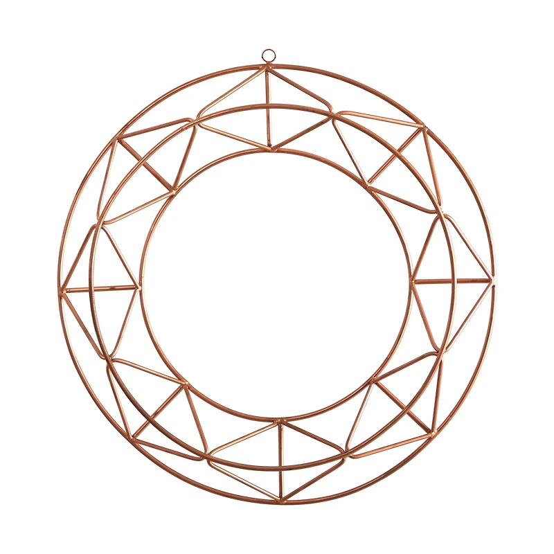 16" Geometric Copper Wall Décor