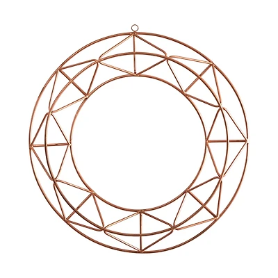 16" Geometric Copper Wall Décor