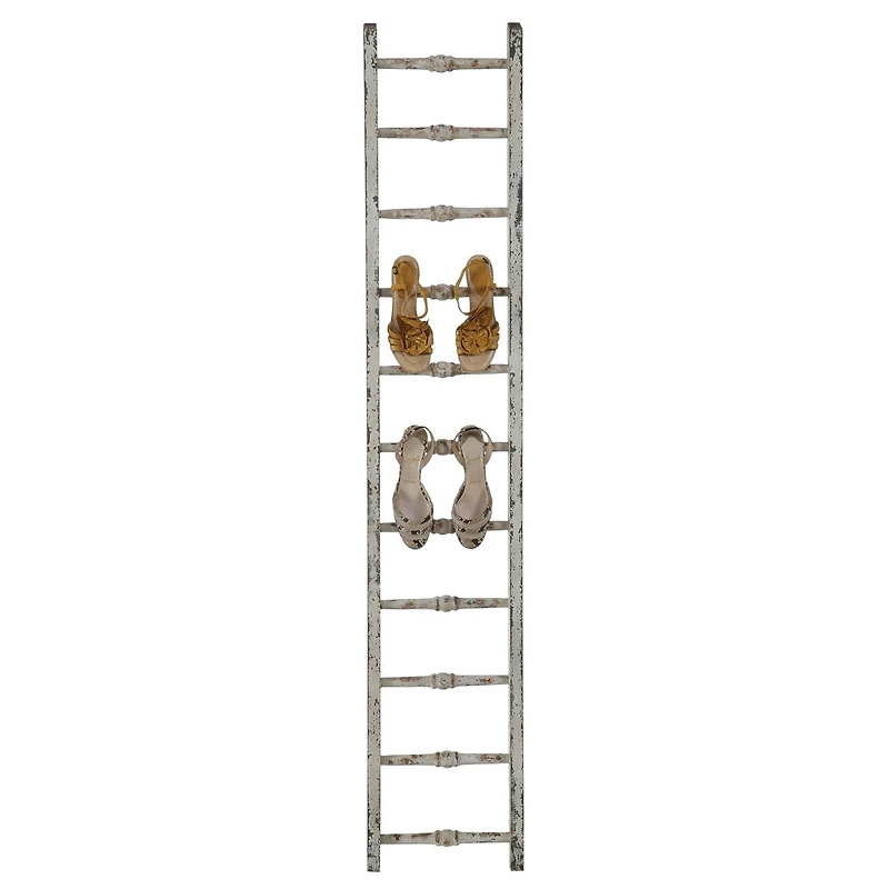 Hello Honey® 6ft. Distressed White Decorative Wood Ladder