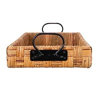 Hello Honey® 3ft. Decorative Rattan Tray with Metal Handles