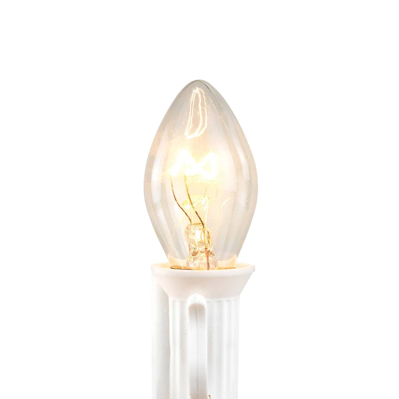 25 Count Clear C7 Christmas Lights 24ft White Wire