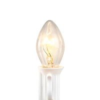 25 Count Clear C7 Christmas Lights  24ft White Wire