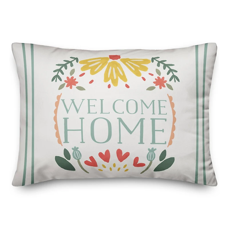 Folk Welcome Home 14" x 20" Throw Pillow