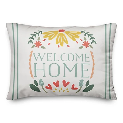 Folk Welcome Home 14" x 20" Throw Pillow