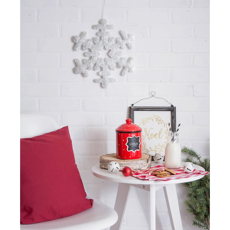 DII® Silver Hanging Foam Snowflake Set