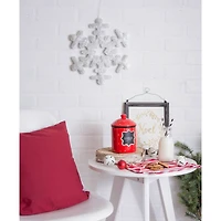 DII® Silver Hanging Foam Snowflake Set