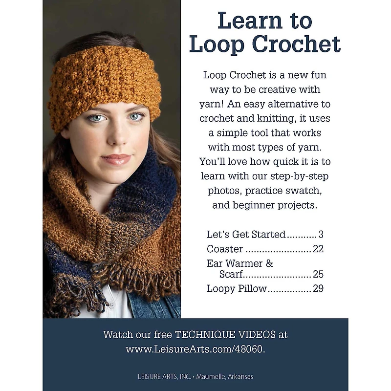 Leisure Arts® Learn to Loop Crochet Book Kit
