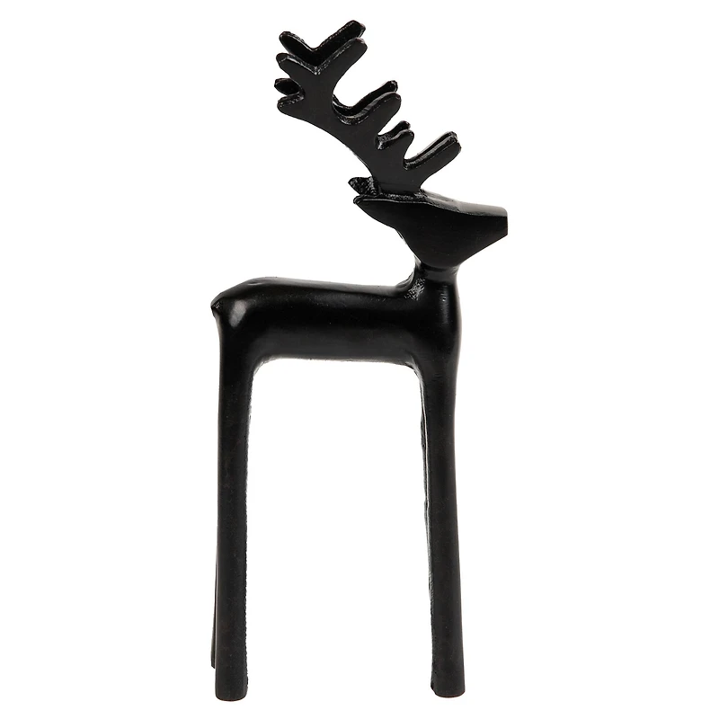 Mind Reader Modern Reindeer Figurine, Black