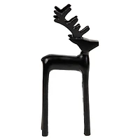Mind Reader Modern Reindeer Figurine, Black