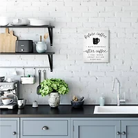 Stupell Industries Before Coffee Hate Everyone Wall Plaque