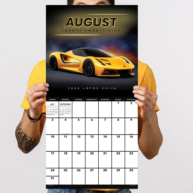 TF Publishing 2025 Dream Cars Wall Calendar