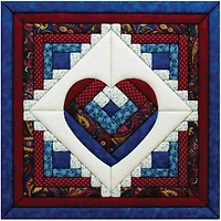 Quilt Magic® Log Cabin Heart No Sew Wall Hanging Kit