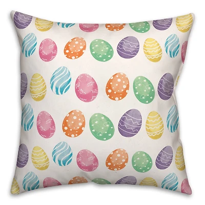 Watercolor Eggs 18" x 18" Throw Pillow