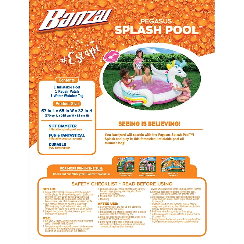 Banzai® 67'' Pegasus Splash Pool™