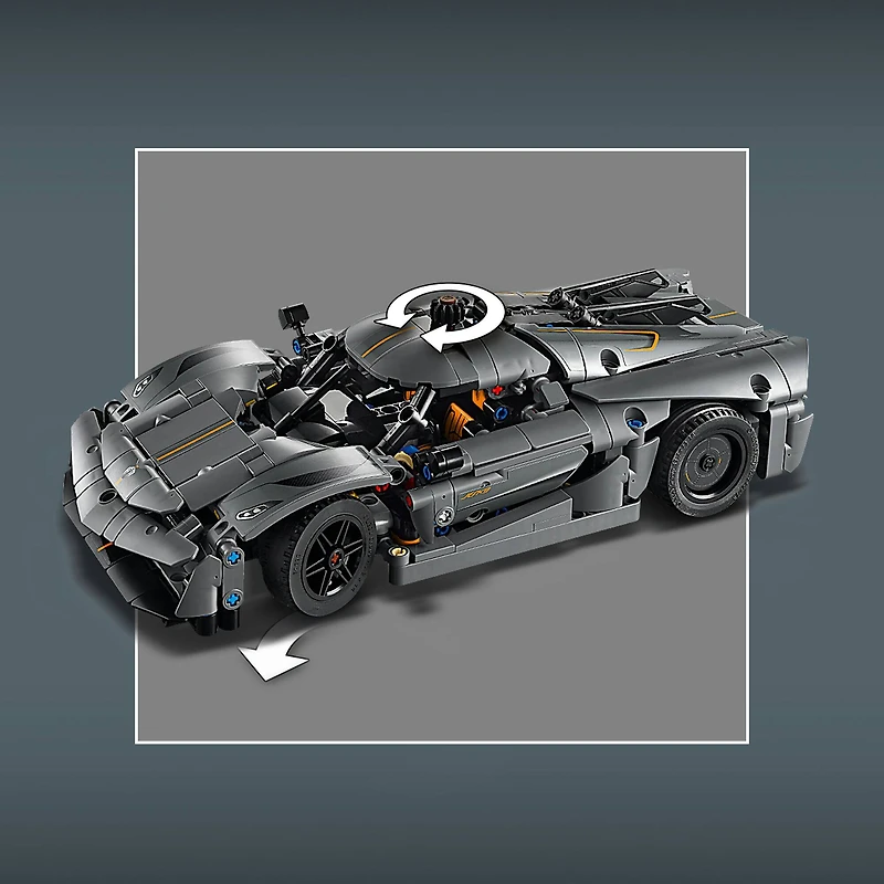 LEGO® Technic™ Koenigsegg Jesko Absolut Gray Hypercar 42173