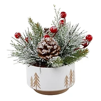 Christmas Mix IN 4.25" Ceramic Reverse Tree Pot