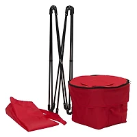 Household Essentials 33" Red Thermal Standing Cooler with Travel Bag