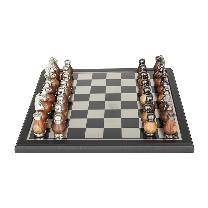 Black Aluminum Contemporary Game Set