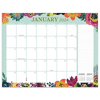 TF Publishing 2024 Floral Medium Desk Pad Monthly Blotter Calendar
