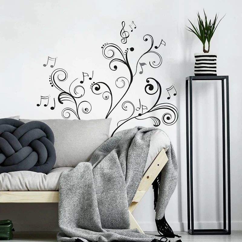 RoomMates Music Note Scroll Peel & Stick Wall Decals
