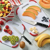 Farberware Red & White 2-Piece Non-Slip Cutting Board Set