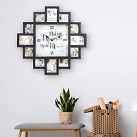 Black "Memories by the Minute" Picture Frame Wall Collage Clock