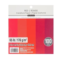 Red 6" x 6.5" Cardstock Paper by Recollections™, 100 Sheets