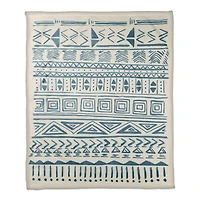 Blue Aztec 50" x 60" Coral Fleece Blanket