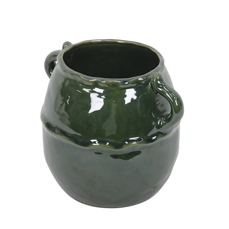 9" Green Ceramic Pot with Handles by Ashland®
