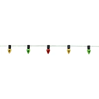 Mini Green, Red & Gold Bulb Garland Decoration by Ashland®