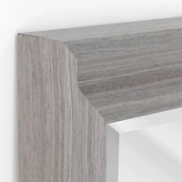 Head West Grey Wood Framed Beveled Accent Vanity Mirror