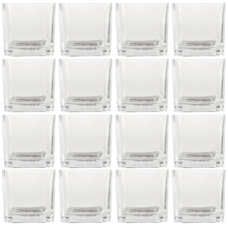 12 Pack: 6" Cube Glass Vase by Ashland®