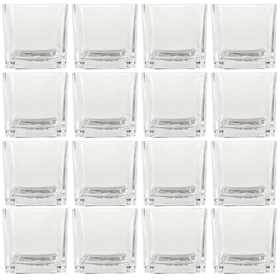 12 Pack: 6" Cube Glass Vase by Ashland®